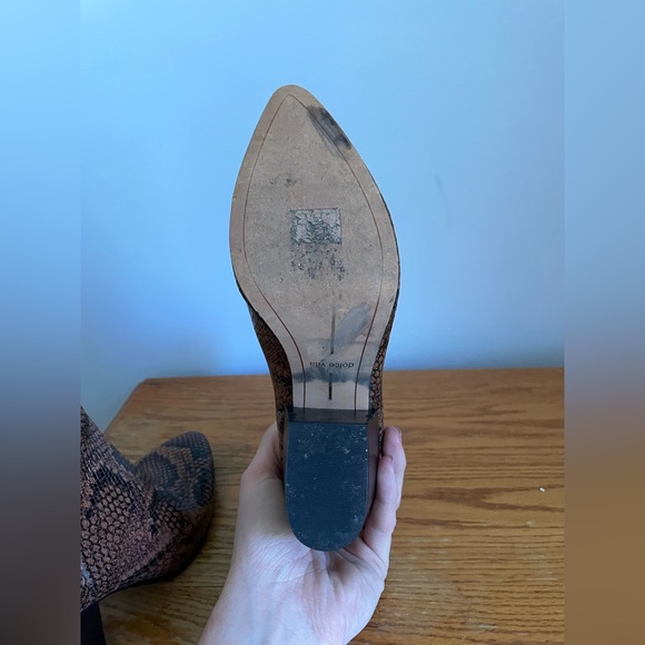 Dolce Vita Issa Snakeskin Boots Size 6 - Picture 5 of 6